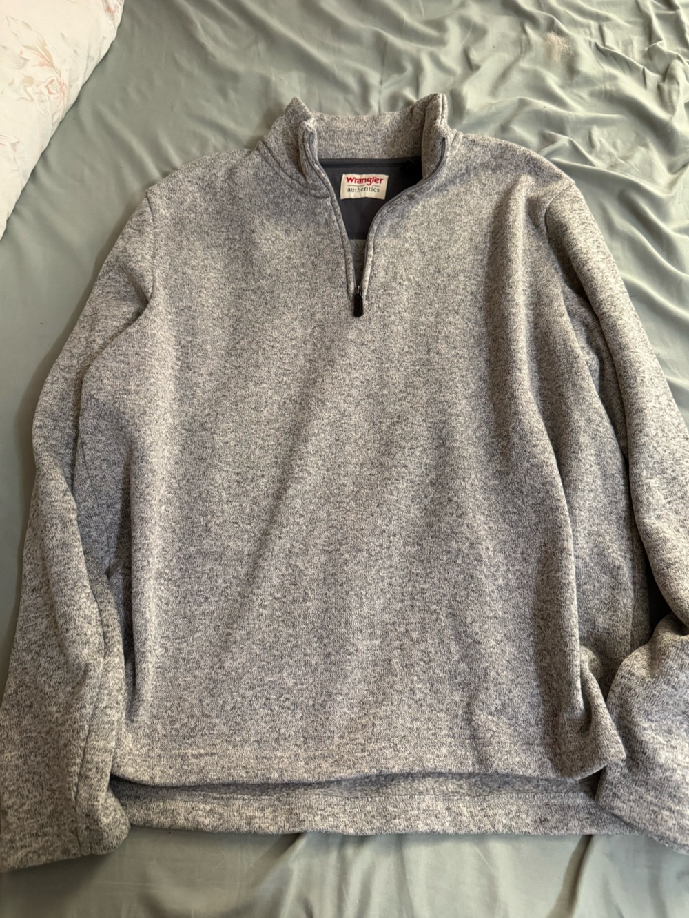 Men's wrangler Heather Gray Quarter-Zip Sweater